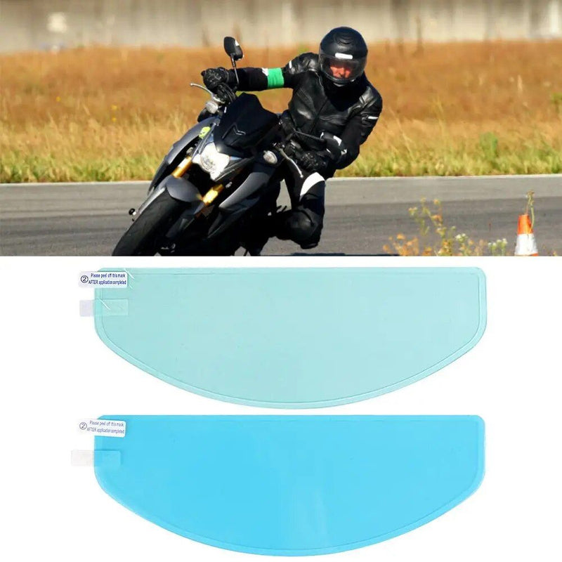 Adesivo anti chuvas e nevoeiros para capacetes de moto