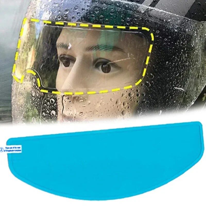 Adesivo anti chuvas e nevoeiros para capacetes de moto